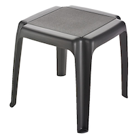 Gracious Living Santa Fe Plastic Square  Outdoor/Patio Side Table, Brown, 17x17x16-in Overhead_Plunge