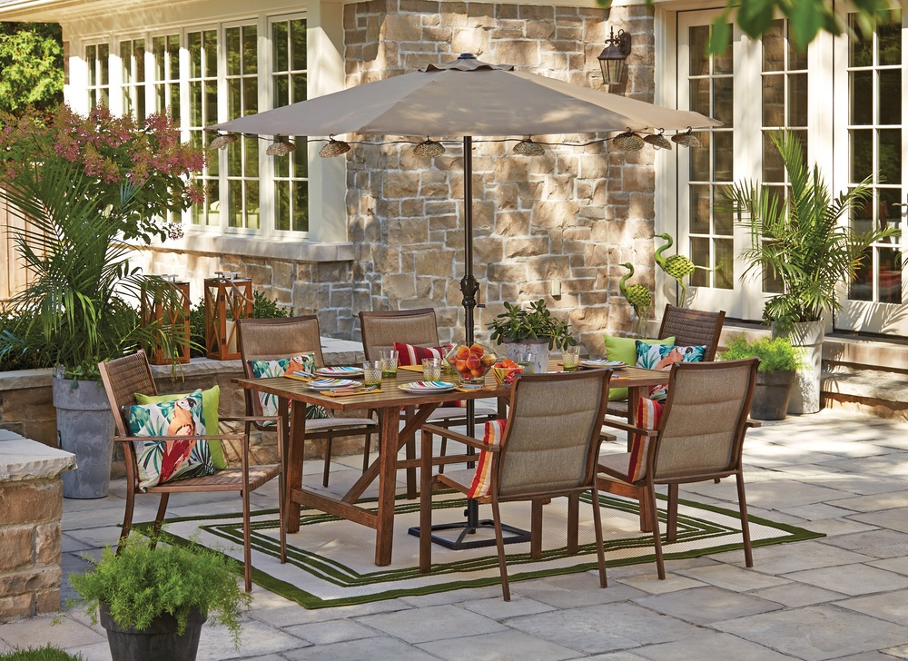 CANVAS Palma Trestle Base Patio Dining Table Canadian Tire