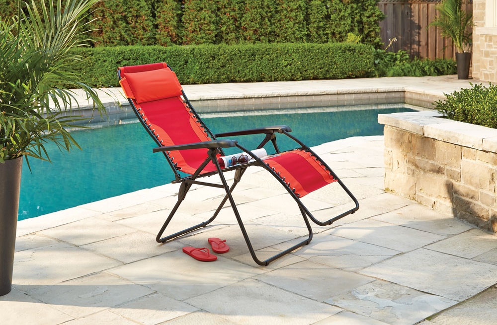 Zero Gravity Patio Chair, Red Canadian Tire