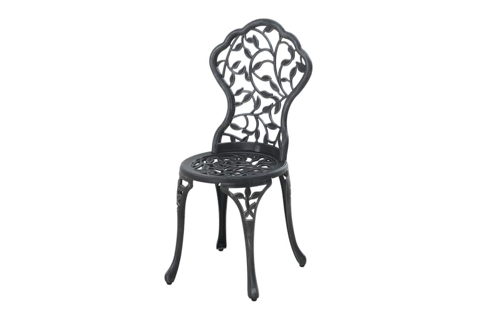 cast aluminium bistro set black