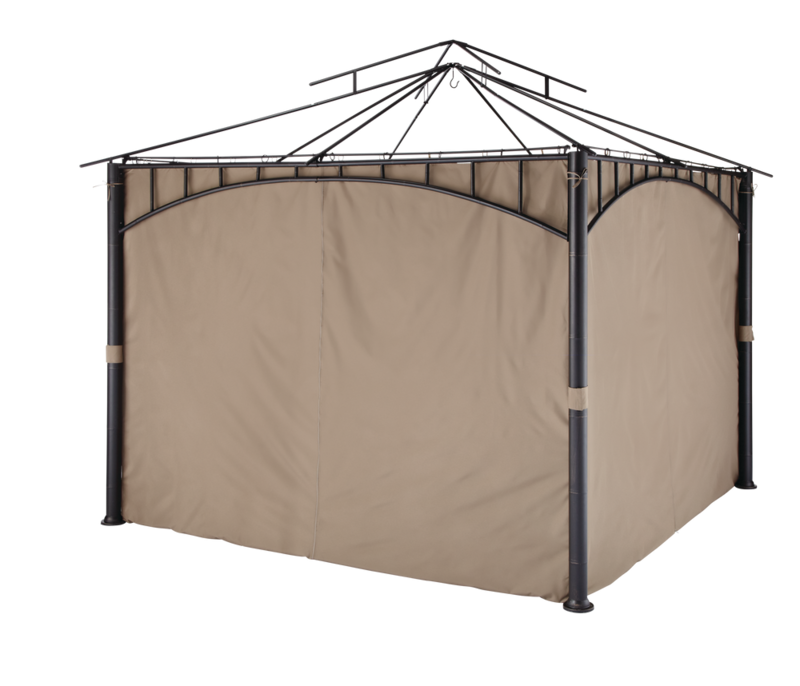 CANVAS Square Fabric Outdoor/Patio Gazebo Walls for Havana Gazebo, Brown, 115x115x88in