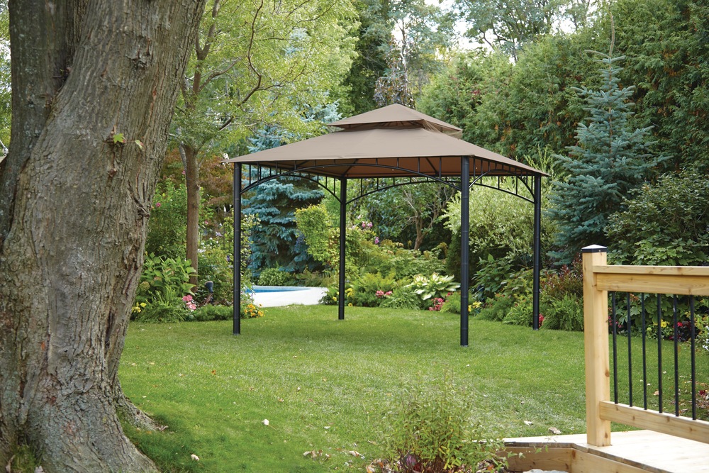 CANVAS Fabric Outdoor/Patio Gazebo Canopy for Havana Gazebo, Brown