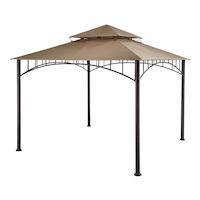 CANVAS Fabric Outdoor/Patio Gazebo Canopy for Havana Gazebo, 128x128x37 in, Brown