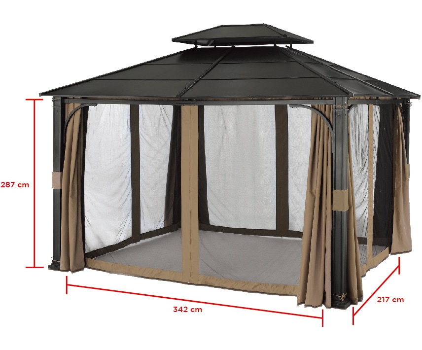 For Living Fabric Outdoor/Patio Gazebo Walls & Netting for Essex Gazebo