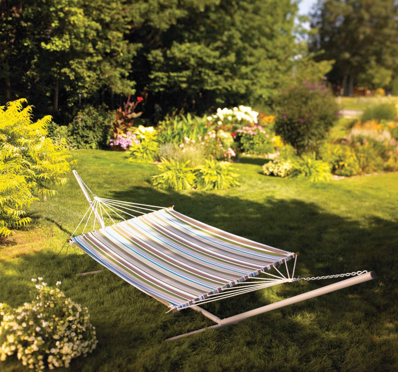 Double Blue Striped Hammock