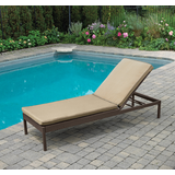 Sedona Collection Lounger with Cushion Front_Angled_Left