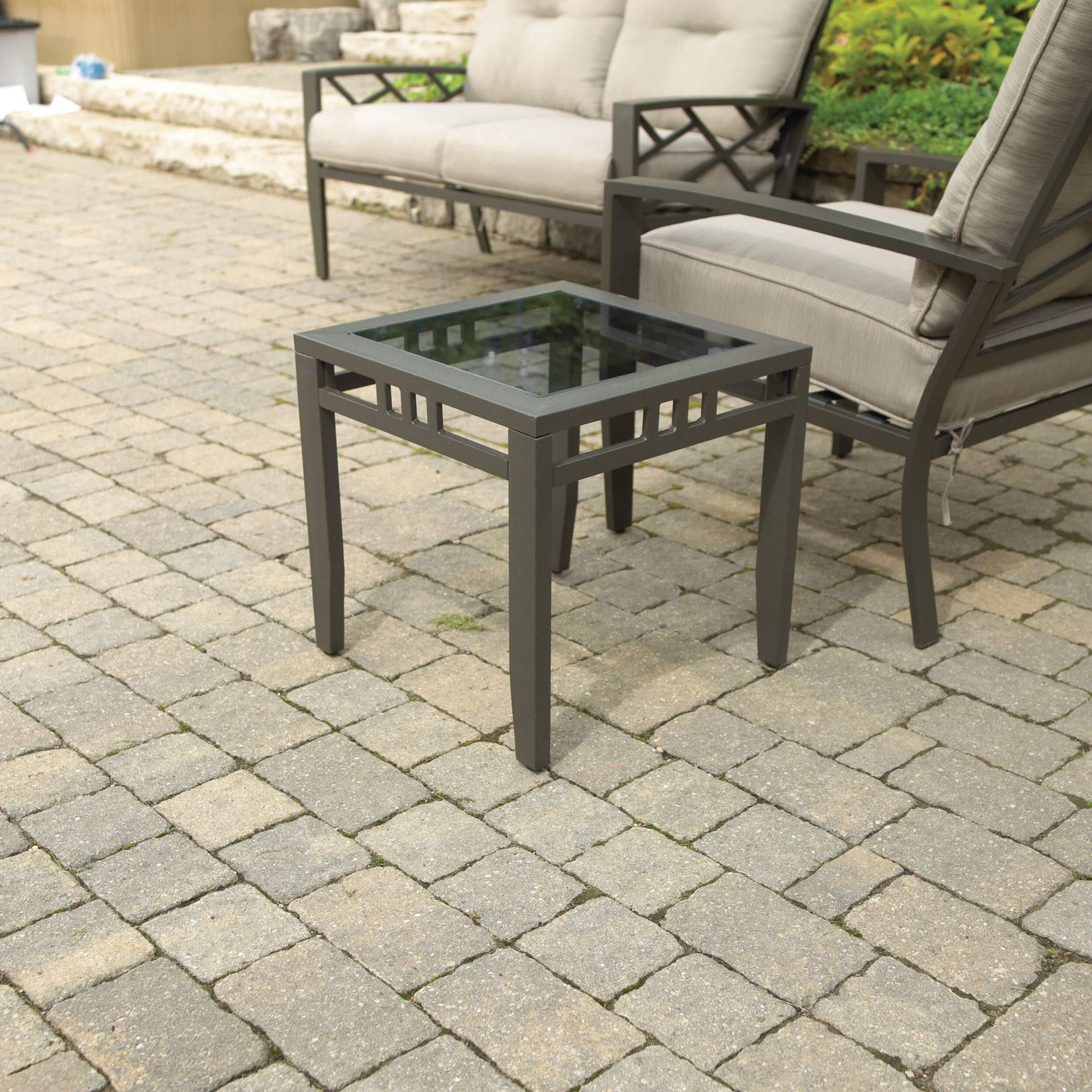 Luca Collection Patio Side Table Front_Angled_Right