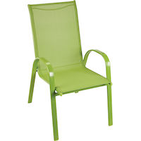 For Living Sling Outdoor/Patio Chair, Stackable, Assorted Front_Angled_Right