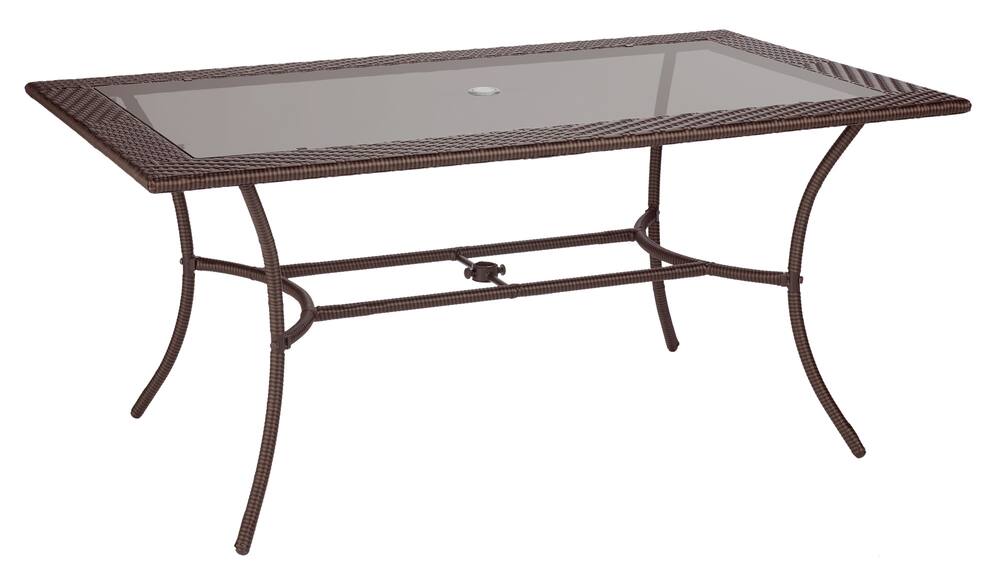 glass top patio dining table 66 x 40