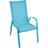 For Living Sling Outdoor/Patio Chair, Stackable, Assorted Front_Three_Fourths_Angled_Right