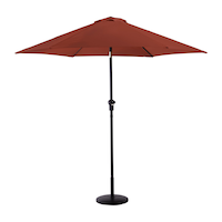 Parasol de style marché CANVAS Fabris, rouge-brun, 9 pi Front_Flat