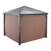 For Living Clarson - Rideaux et moustiquaire pour gazebo, 283 x 20 cm Front_Angled_Right