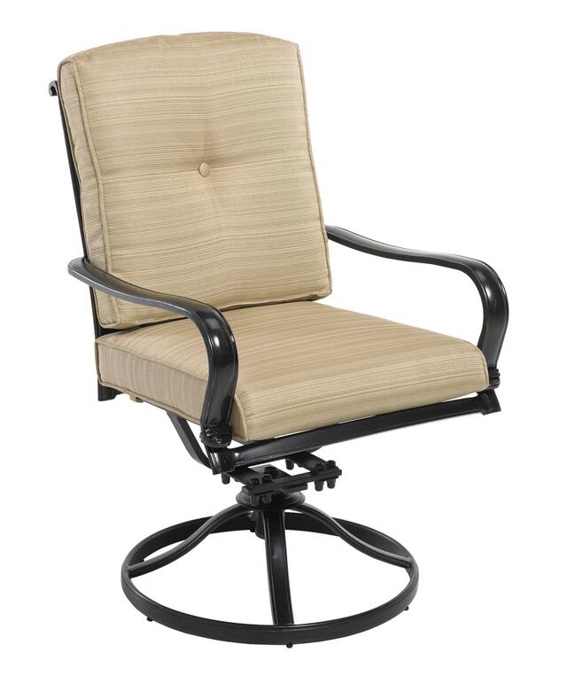 La-Z-Boy Aberdeen Collection Cushioned Swivel Rocker Patio Dining Chair ...