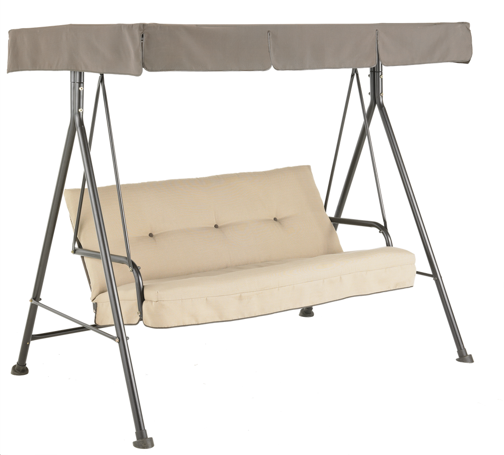 For Living Parsons Collection Outdoor/Patio 3Seater Swing w/ Canopy