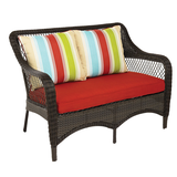 Newport Collection Wicker Patio Loveseat Front_Angled_Right