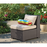 Cabana Collection Wicker Sectional Middle Chair Front_Angled_Left