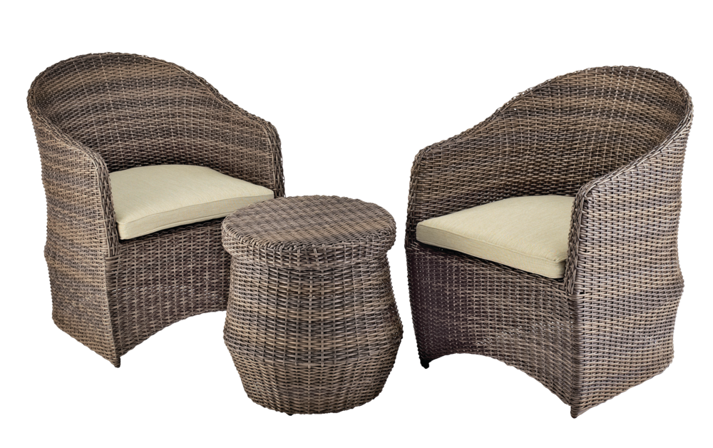 CANVAS Lakeside Collection Wicker Outdoor/Patio Bistro Set, Storage