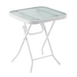 For Living - Table d'appoint de jardin pliante à plateau en verre, 18 po Front_Angled_Right