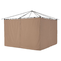 For Living Fabric Outdoor/Patio Gazebo Walls for Lakeside Collection, Beige, 118x118x79-in