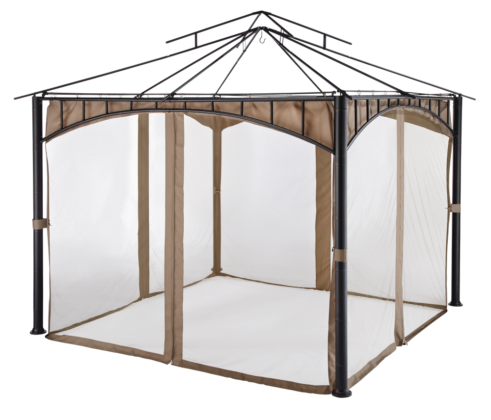 CANVAS Fabric Outdoor/Patio Gazebo Netting for Havana Gazebo, Brown