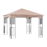 For Living Fabric Outdoor/Patio Replacement Canopy for Lakeside Gazebo, 132x132x28-in Front_Angled_Right