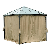 For Living Square Fabric Outdoor/Patio Gazebo Walls for Crawford Gazebo, Brown, 95x95x80-in