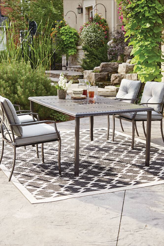 small rectangular patio dining table