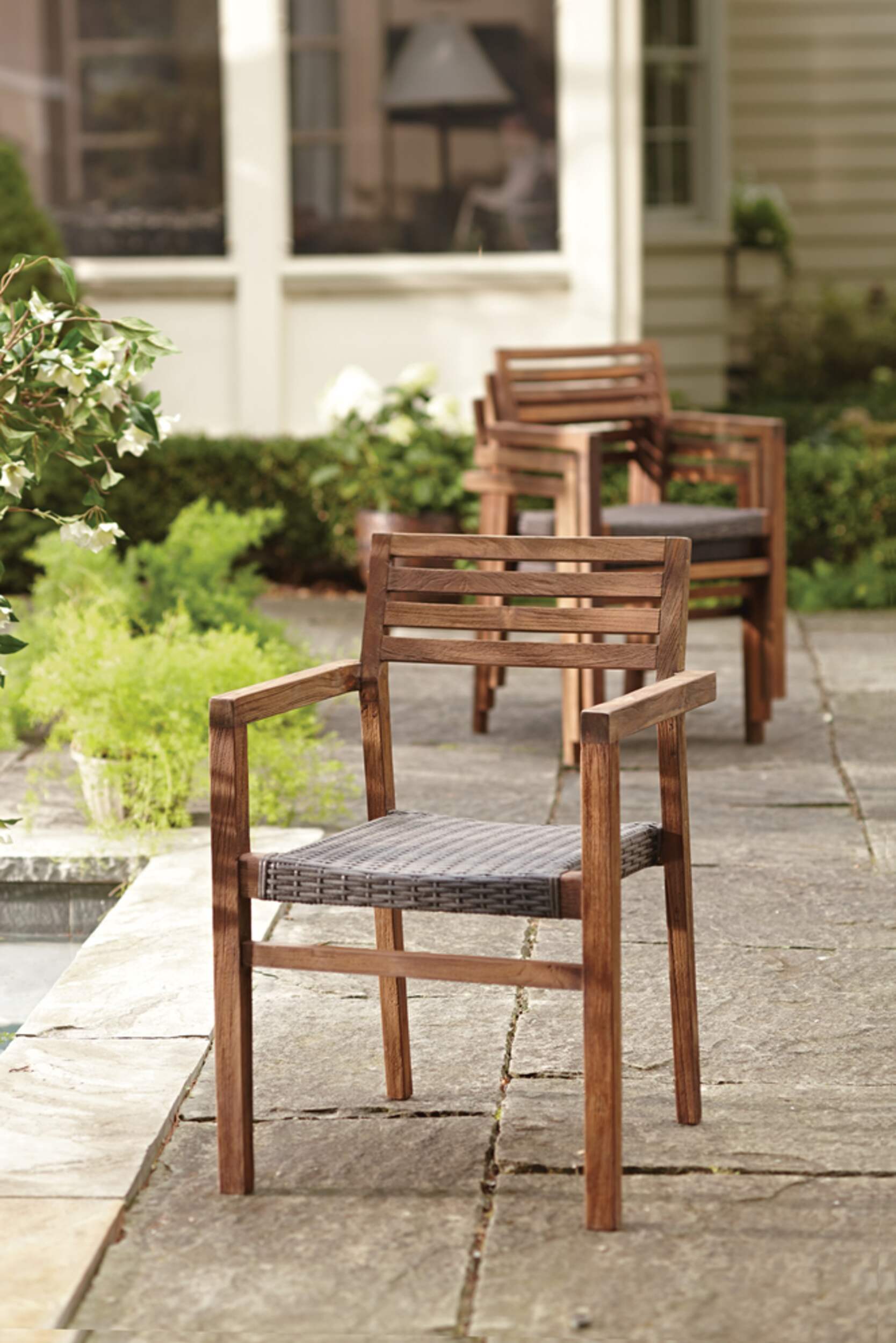 CANVAS Teak Patio Dining Chair Composite_or_Mixed