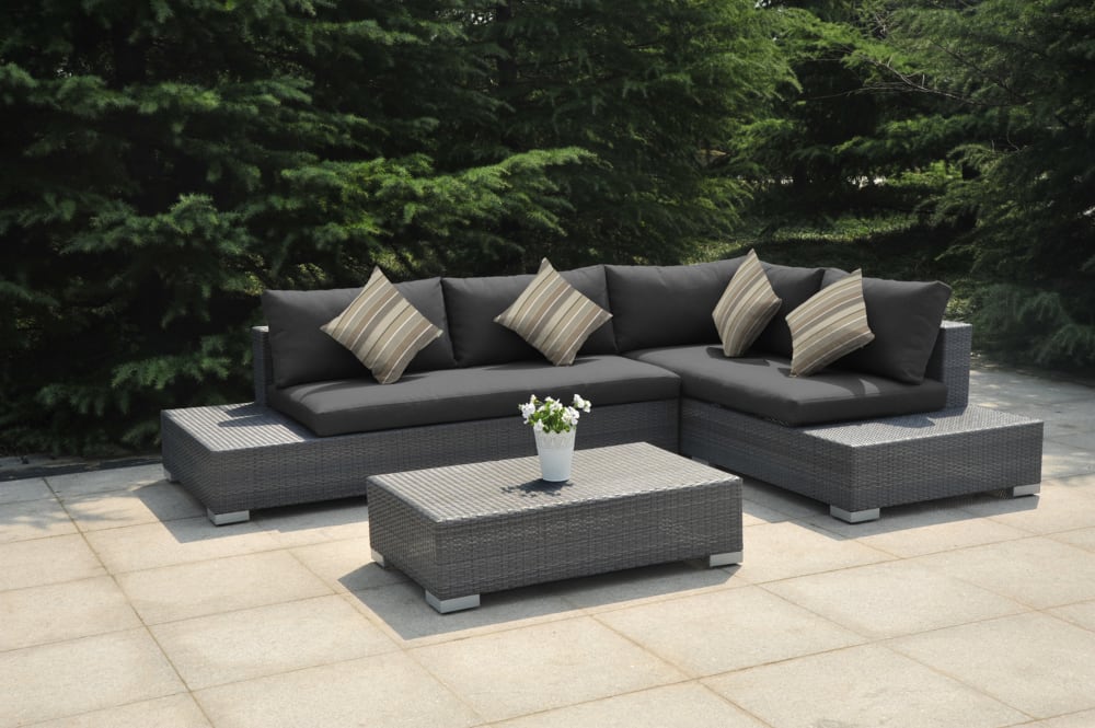La Z Boy Outdoor Sterling Heights Sectional Seating Couch Charcoal Grey Canadian Tire - Lay Z Boy Patio Sets
