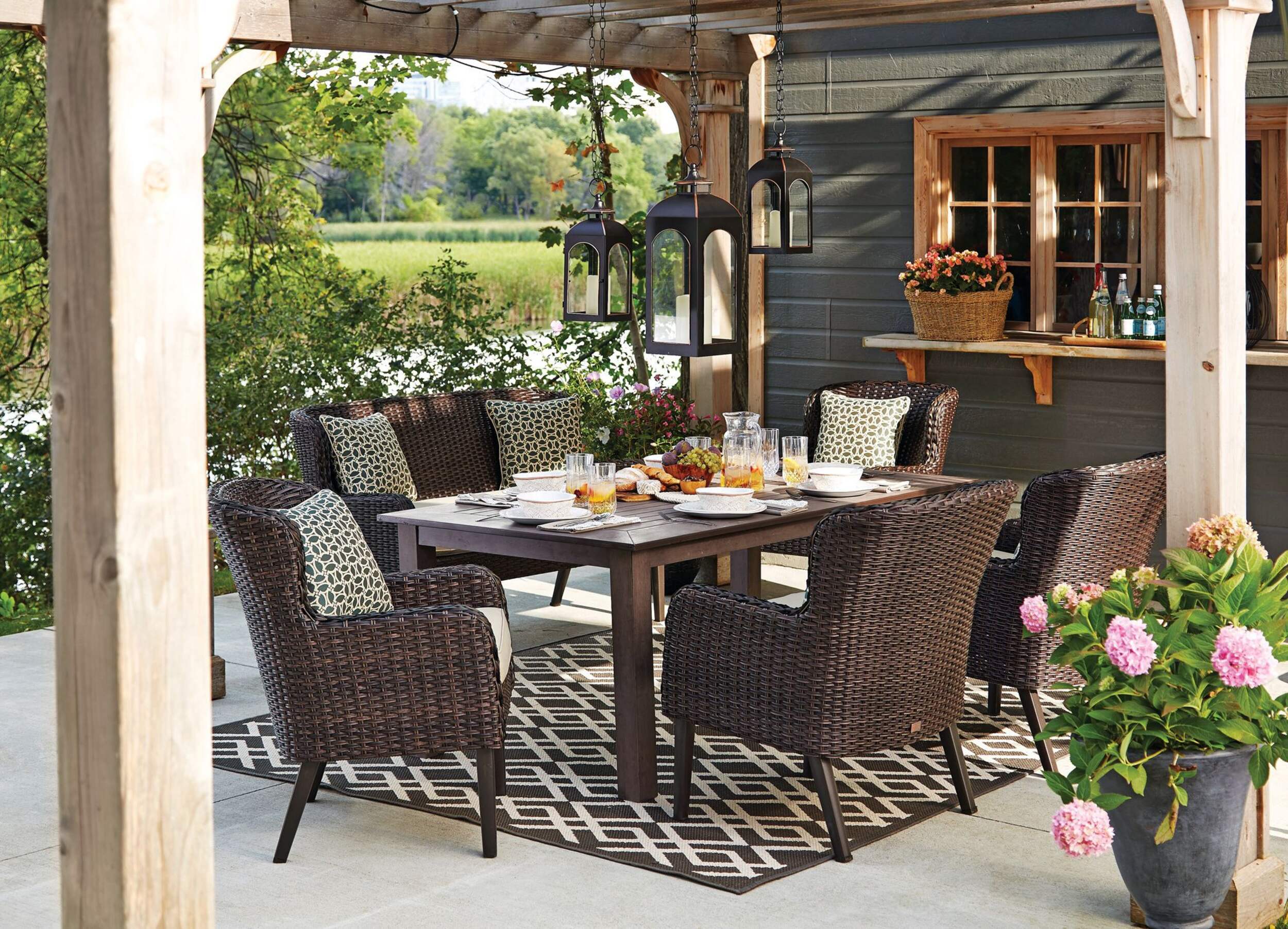 CANVAS Brooke Endurowood Slat Dining Table Composite_or_Mixed