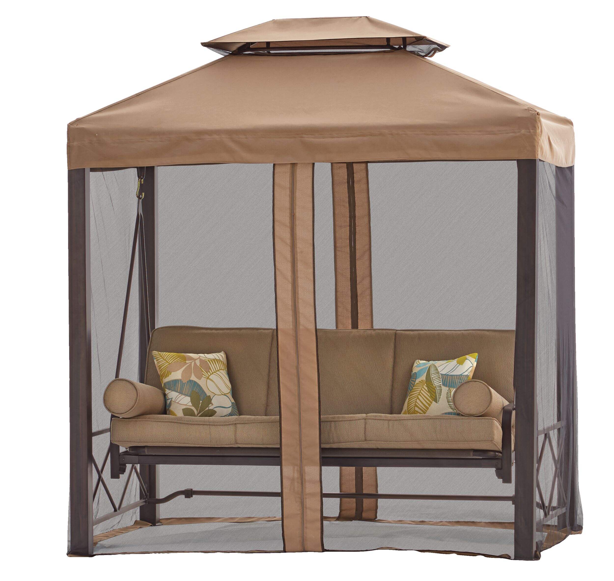 CANVAS Valencia Outdoor Day Bed and Swing, Taupe Front_Flat