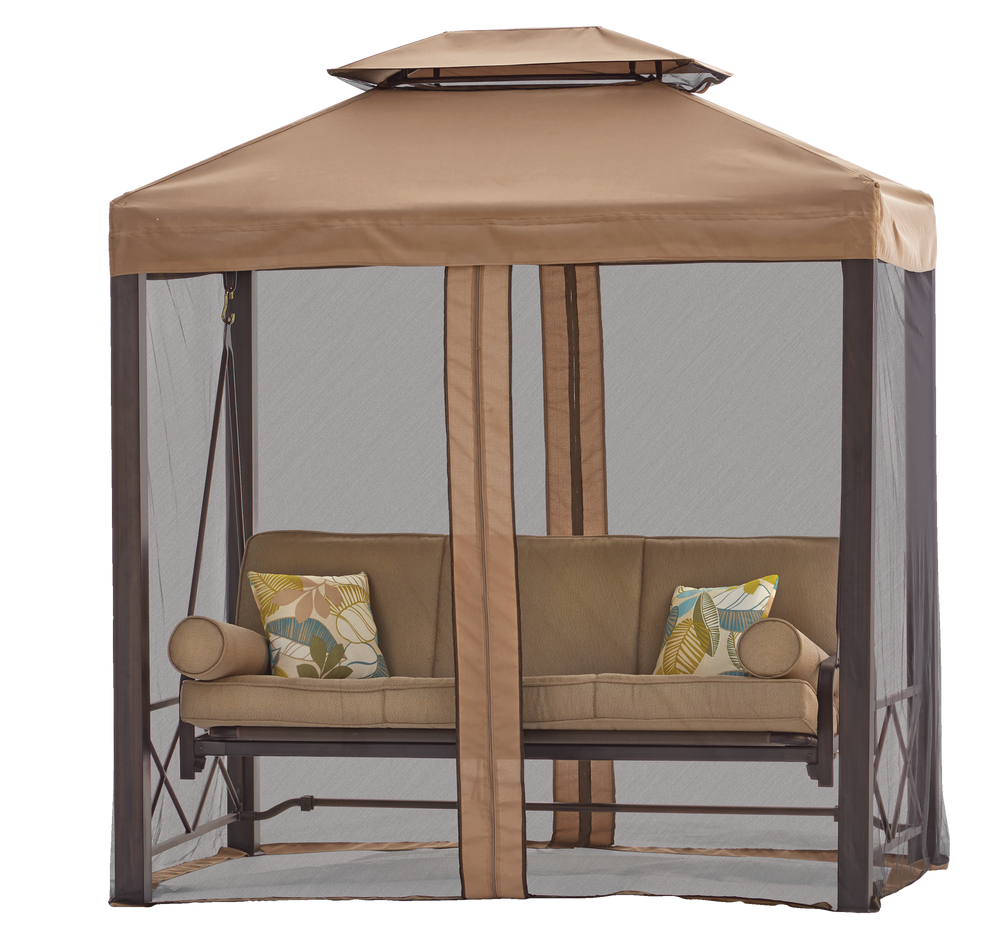 CANVAS Valencia UV Protected Outdoor/Patio Swing Daybed w/ Net