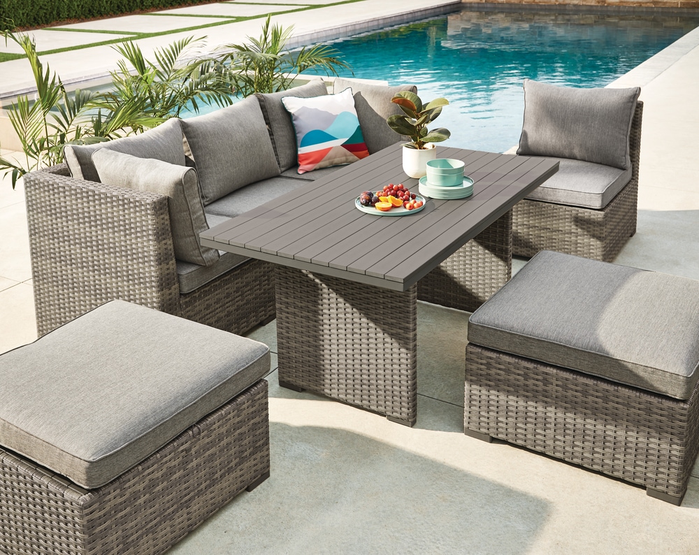 CANVAS Bala AllWeather Wicker Outdoor/Patio Dining Table w/ Faux Wood