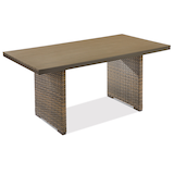 CANVAS Bala All-Weather Wicker Outdoor/Patio Dining Table w/ Faux Wood Top Composite_or_Mixed