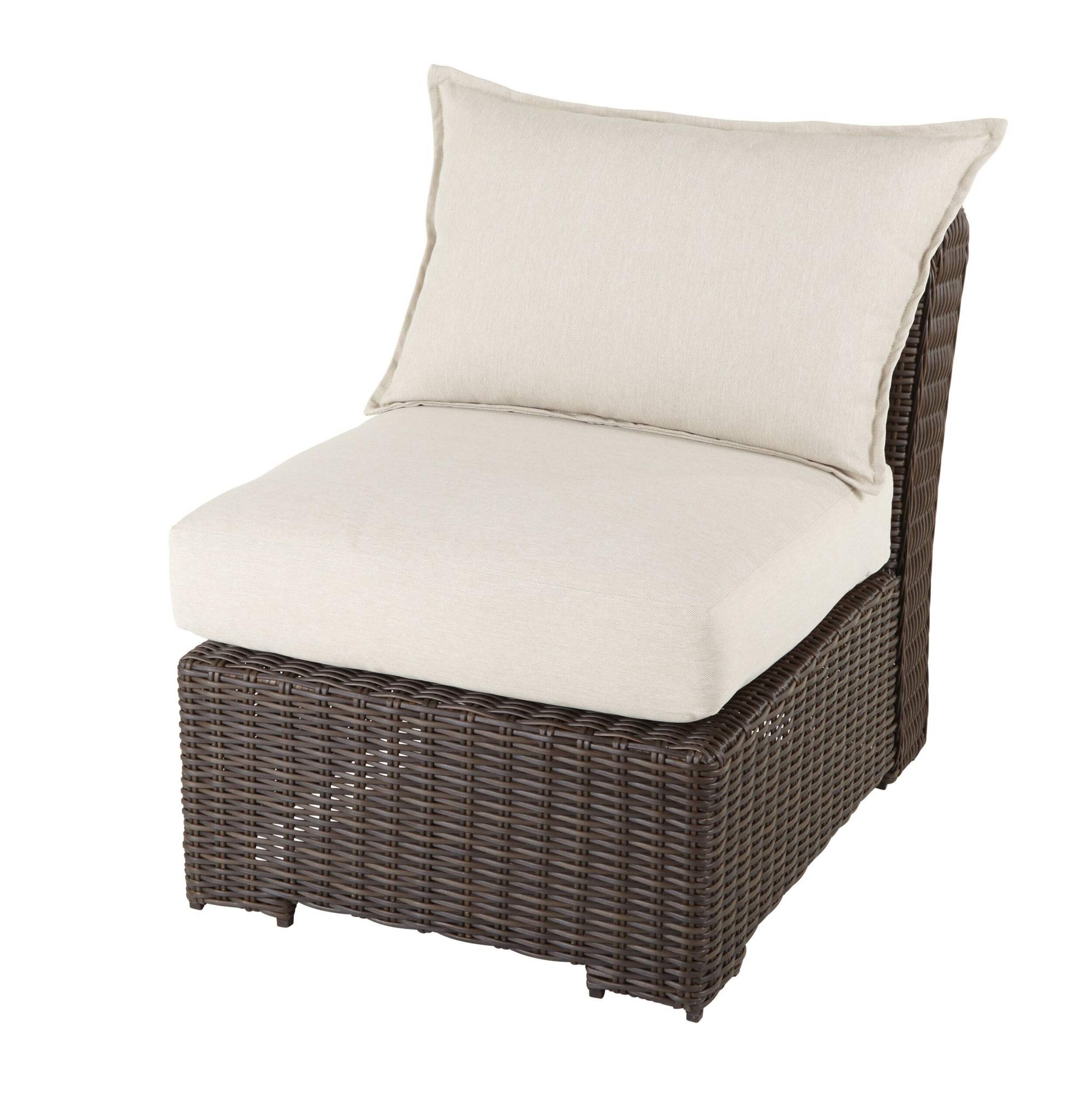 CANVAS Salina Collection Sectional Armless Patio Chair Front_Angled_Left