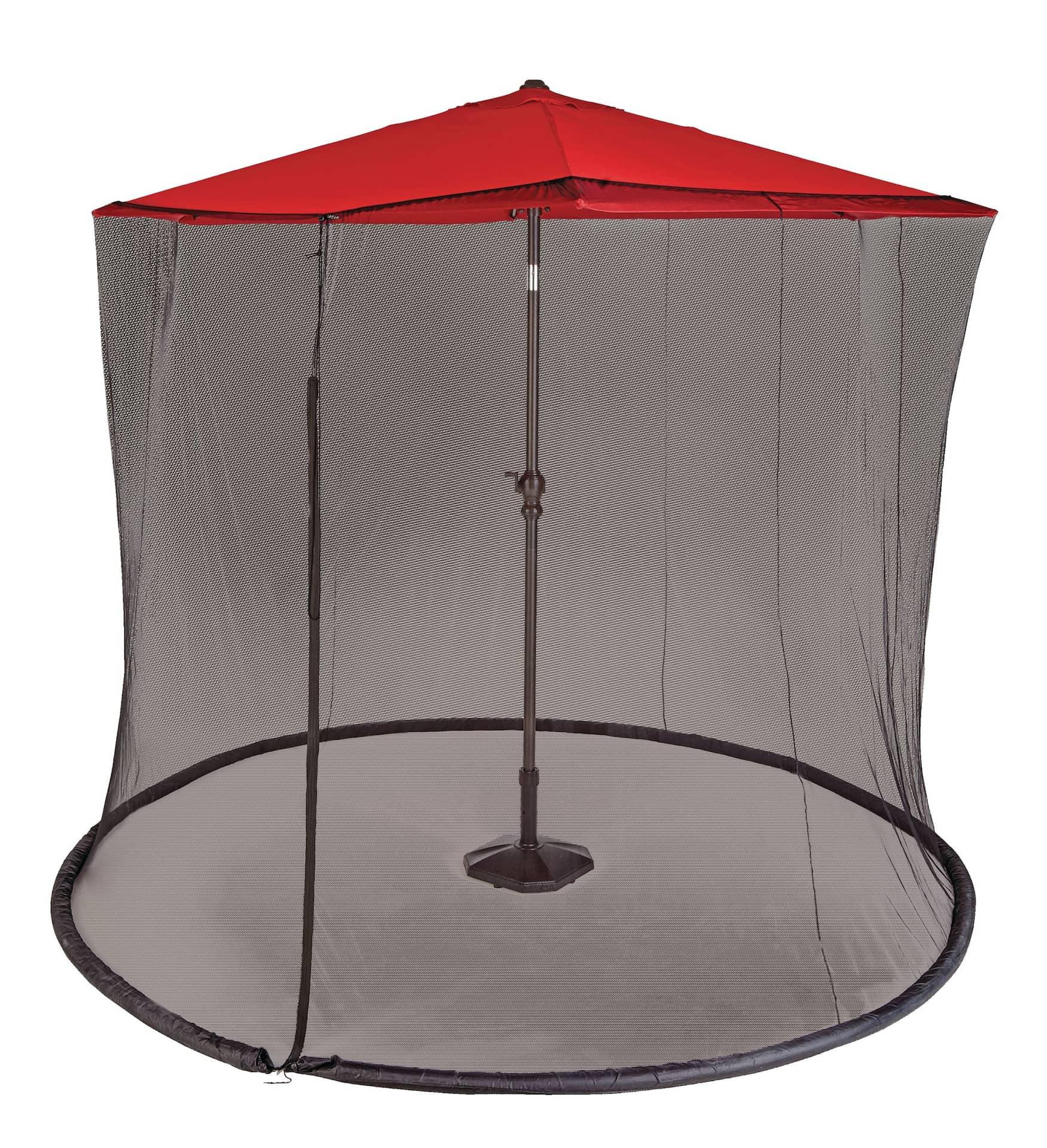 CANVAS Round Outdoor/Patio Umbrella Netting, Black, 7 to 9-ft