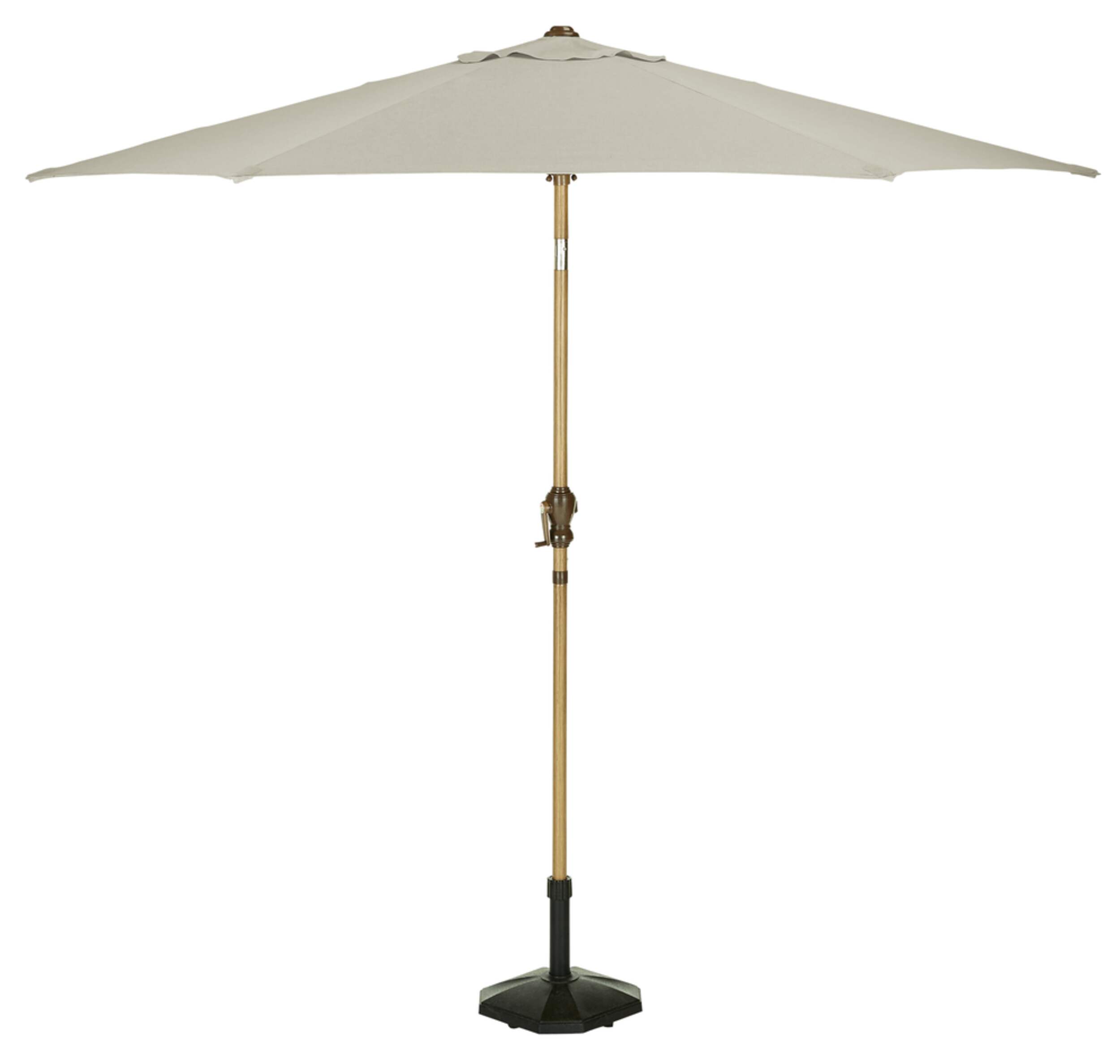 CANVAS Patio Market Umbrella, Beige, 9-ft Front_Flat