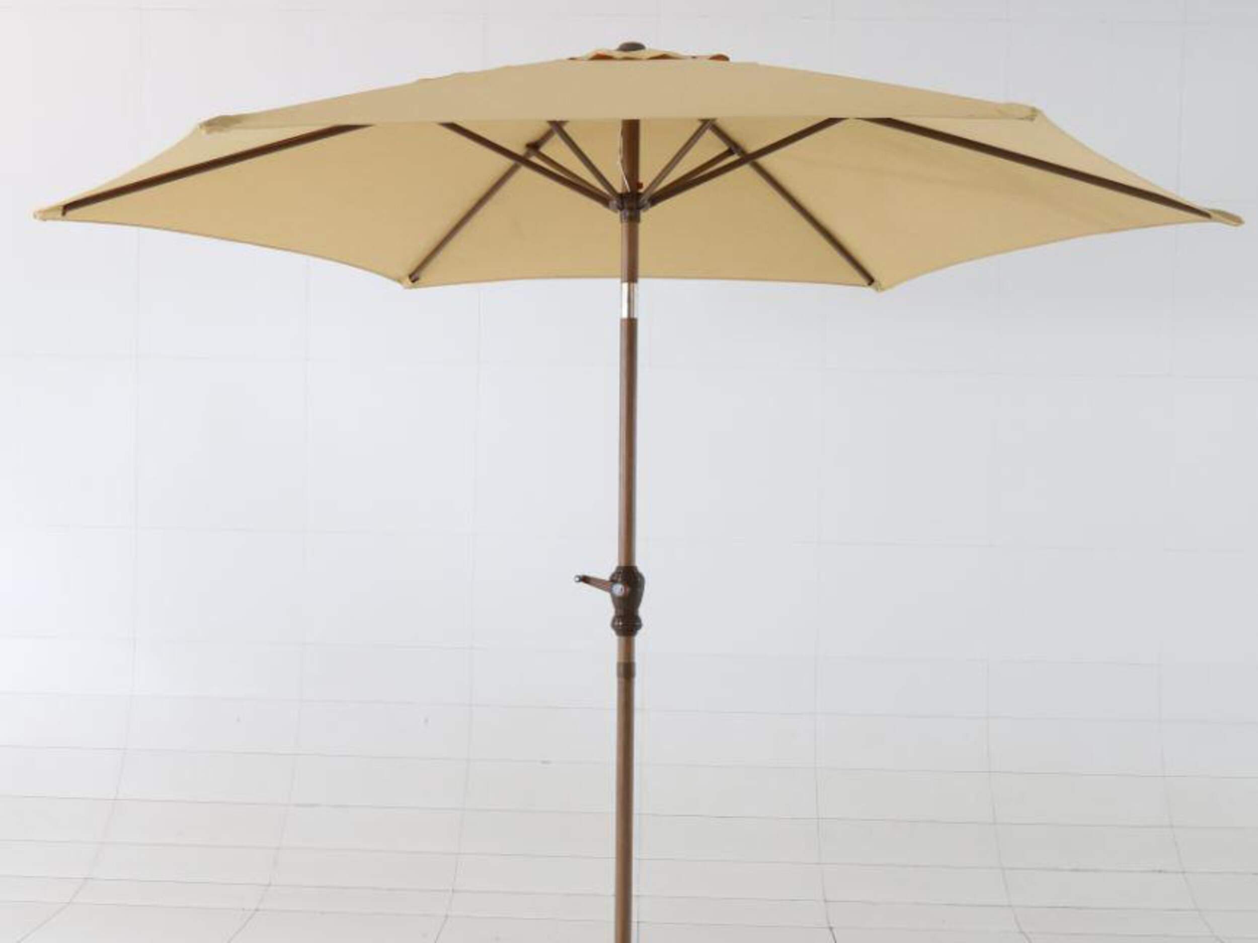 CANVAS - Parasol de marché, or, 9 pi Front_Flat
