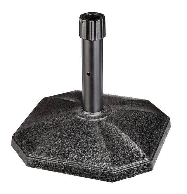 For Living Concrete Patio Umbrella Base/Umbrella Stand, Black, 29lb