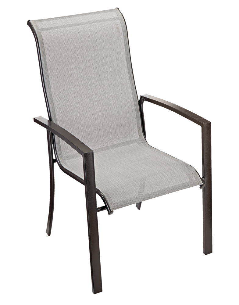 For Living Bluebay Sling Steel Outdoor Patio Accent Chair, Grey