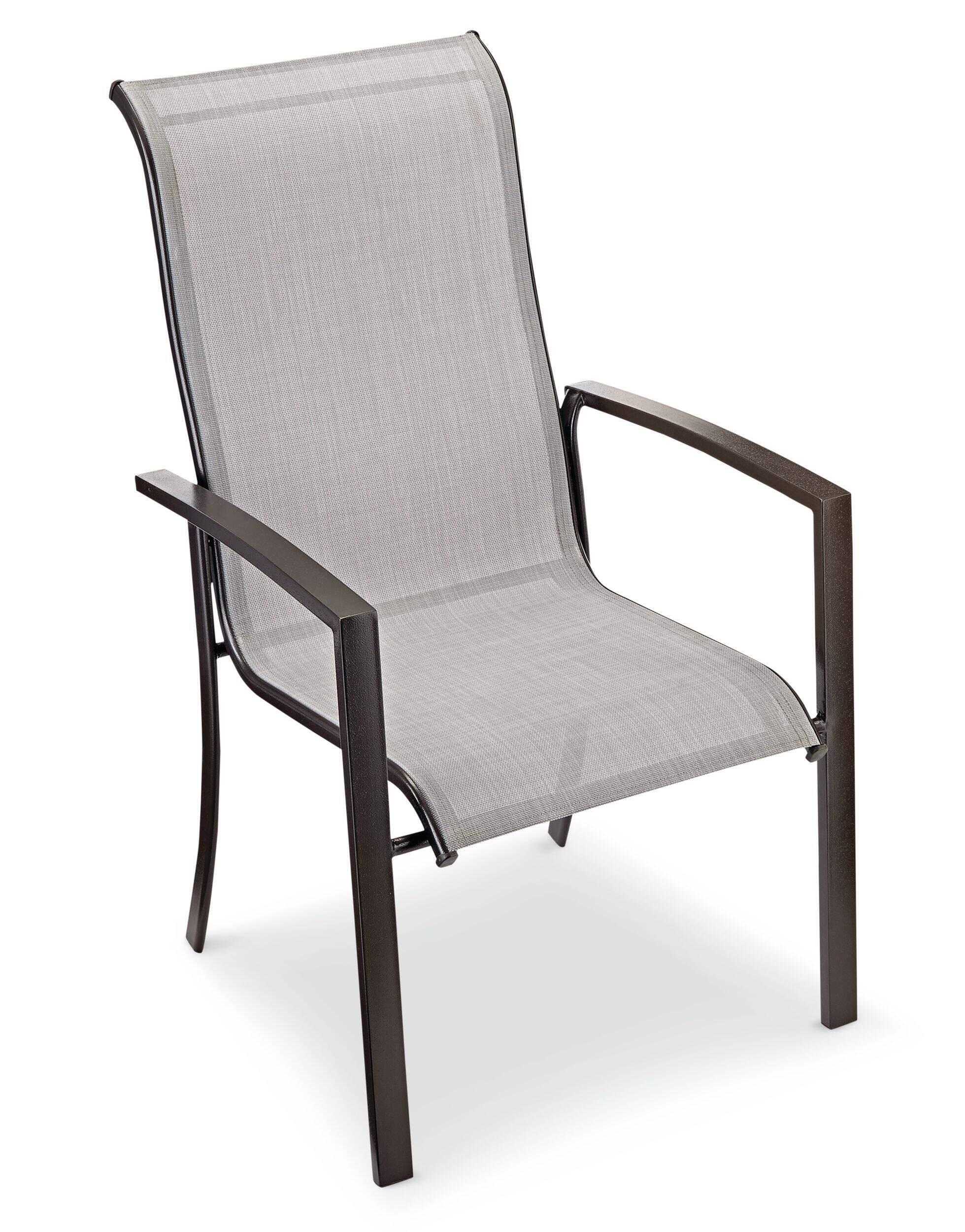 For Living Bluebay Sling Steel Outdoor Patio Accent Chair, Grey, 29x24x40-in Front_Three_Fourths_Angled_Right