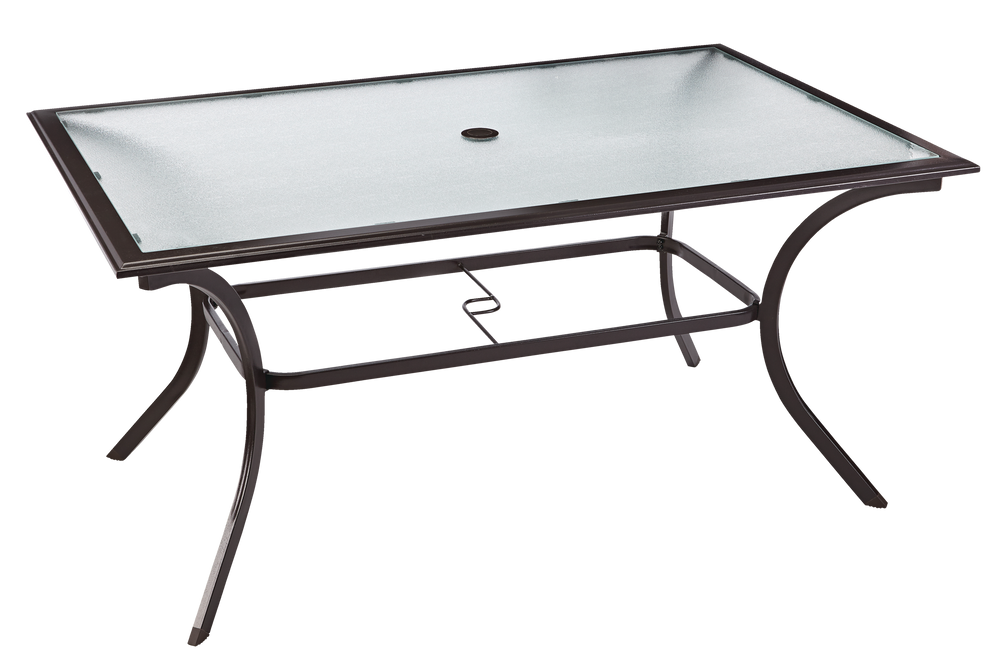 For Living Bluebay Rectangular Outdoor Patio Table w/ Glass Top