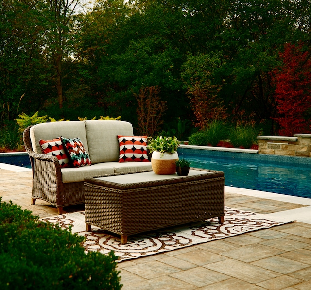 CANVAS Beaumont Patio Loveseat & Storage Table Canadian Tire