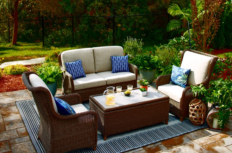 CANVAS Beaumont Patio Loveseat & Storage Table Canadian Tire