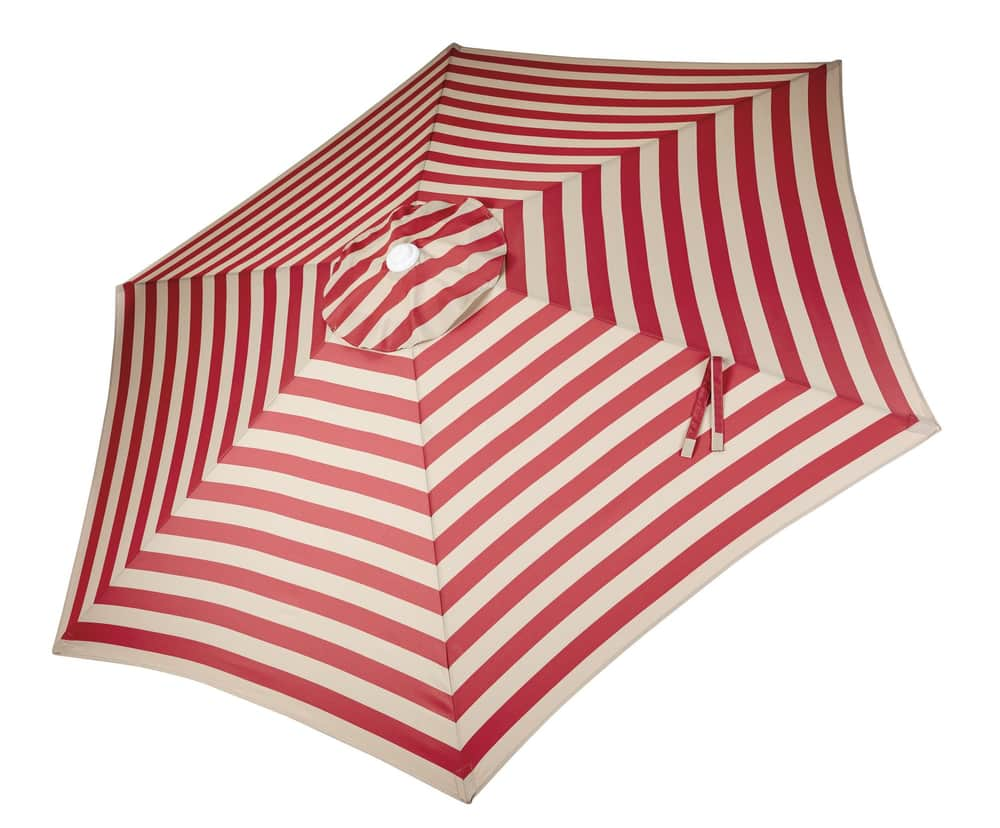 CANVAS Patio Market Umbrella, Red Stripe, 9ft Canadian Tire