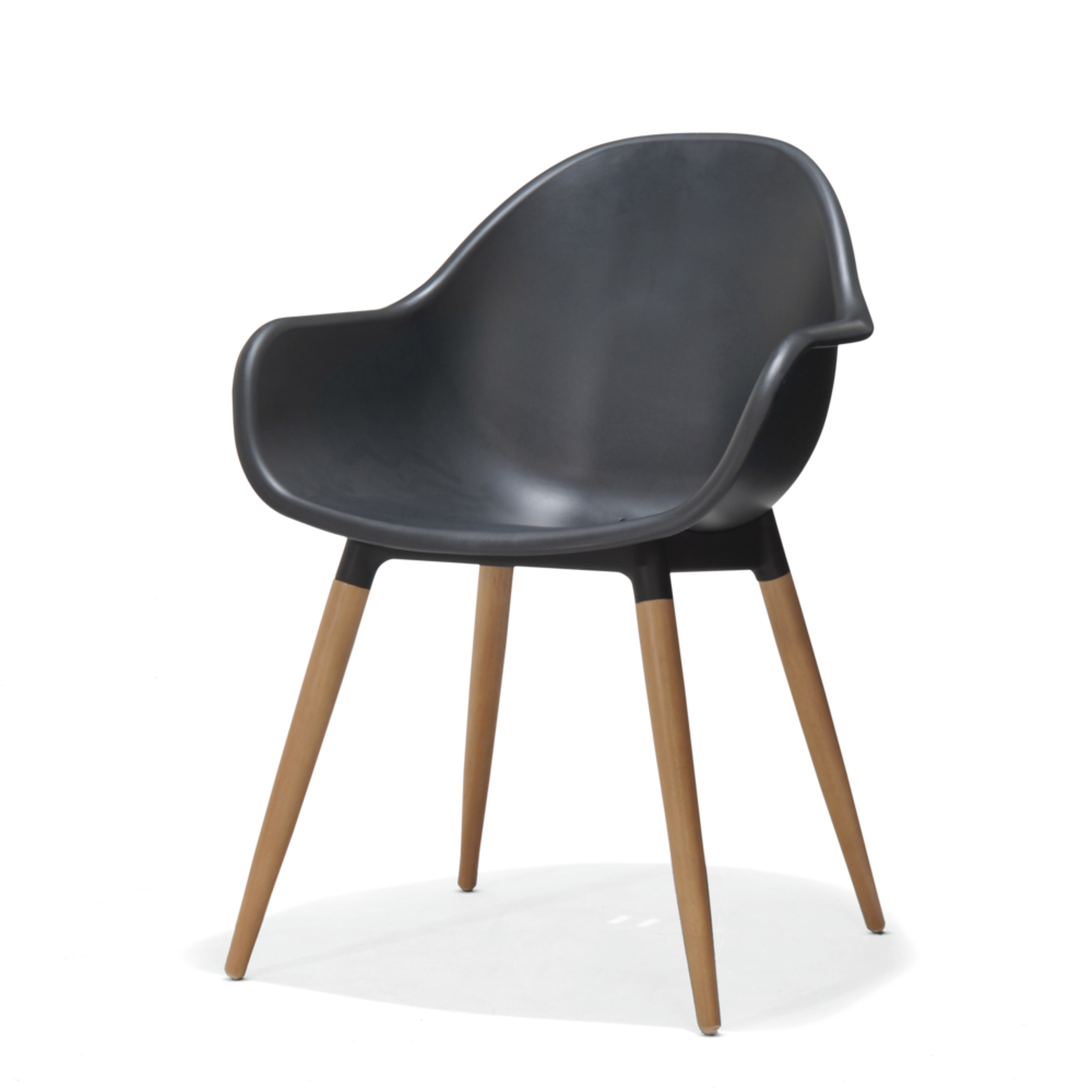 CANVAS Contempo Indoor/Outdoor Bucket Chair, UV-Resistant, Black Front_Angled_Left