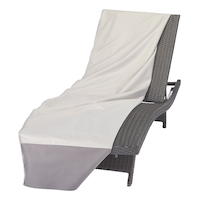 TRIPEL Outdoor/Patio Chaise Lounge Cover, Water Resistant, UV Protected, Grey, 80x27-in Front_Angled_Left