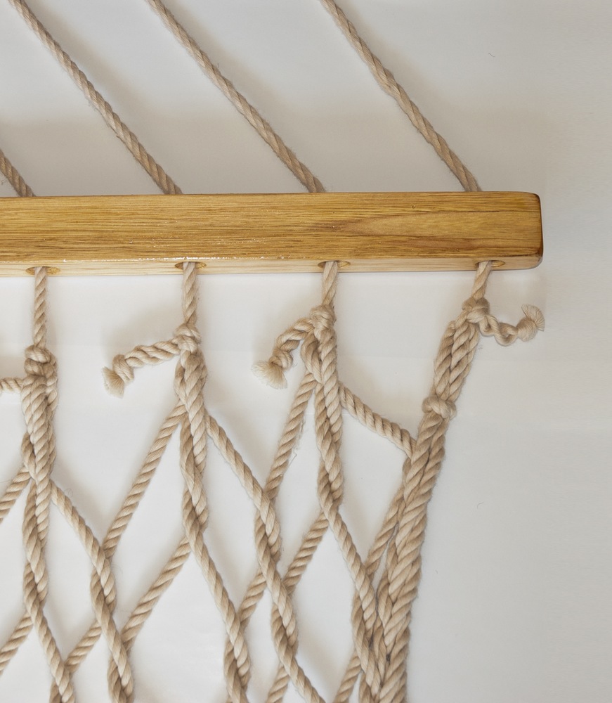 Bliss Hammocks Cotton Rope Hammock w/ Spreader Bar, for Patio/Backyard