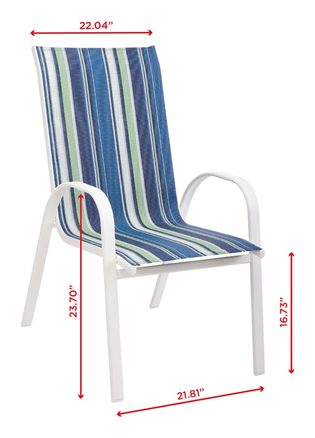 For Living Stacking Sling Chair, Blue Stripe Canadian Tire