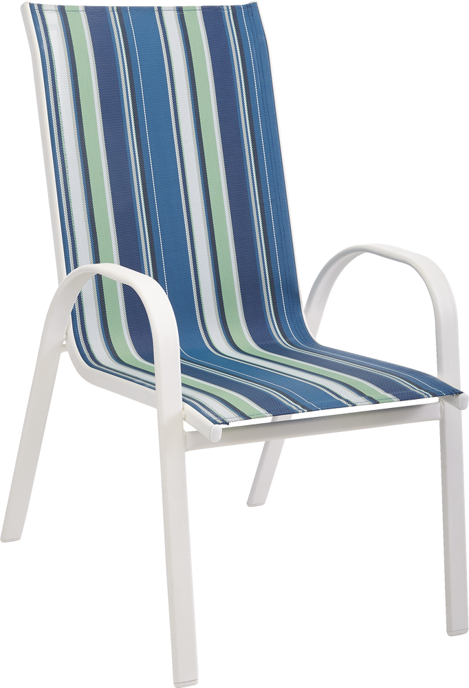 For Living Stacking Sling Chair, Blue Stripe Canadian Tire